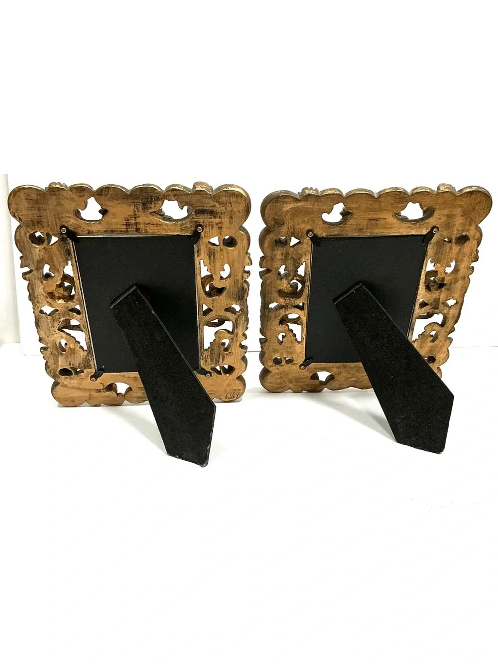 Ornate Carved Gold Picture Frames - Pair